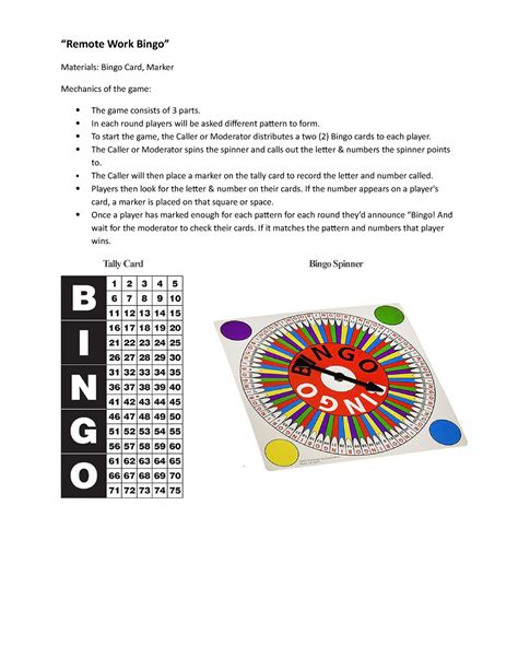 mechanics of bingo